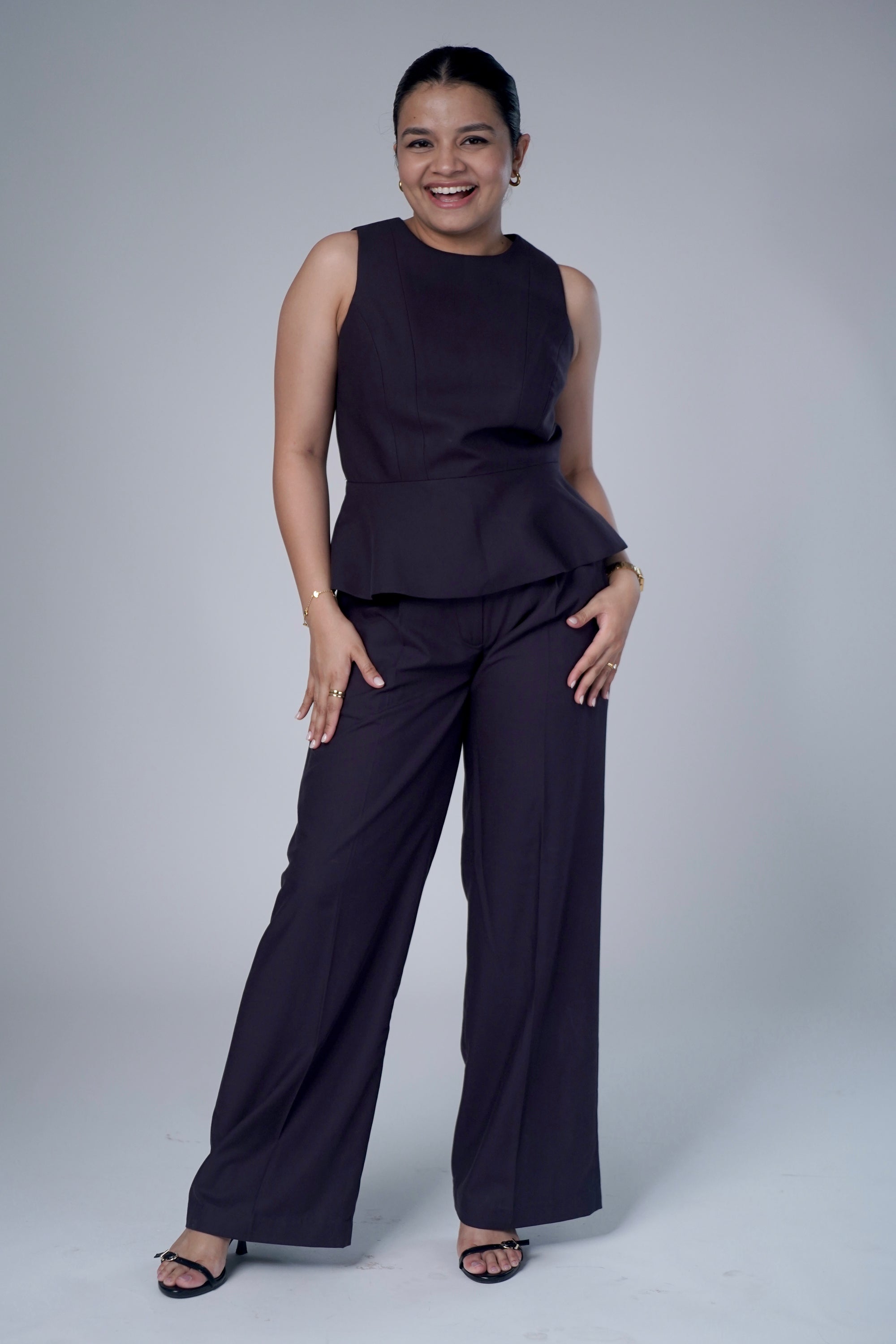 Intent Trousers | Women’s Workwear Pants in Dark Purple by OLKA